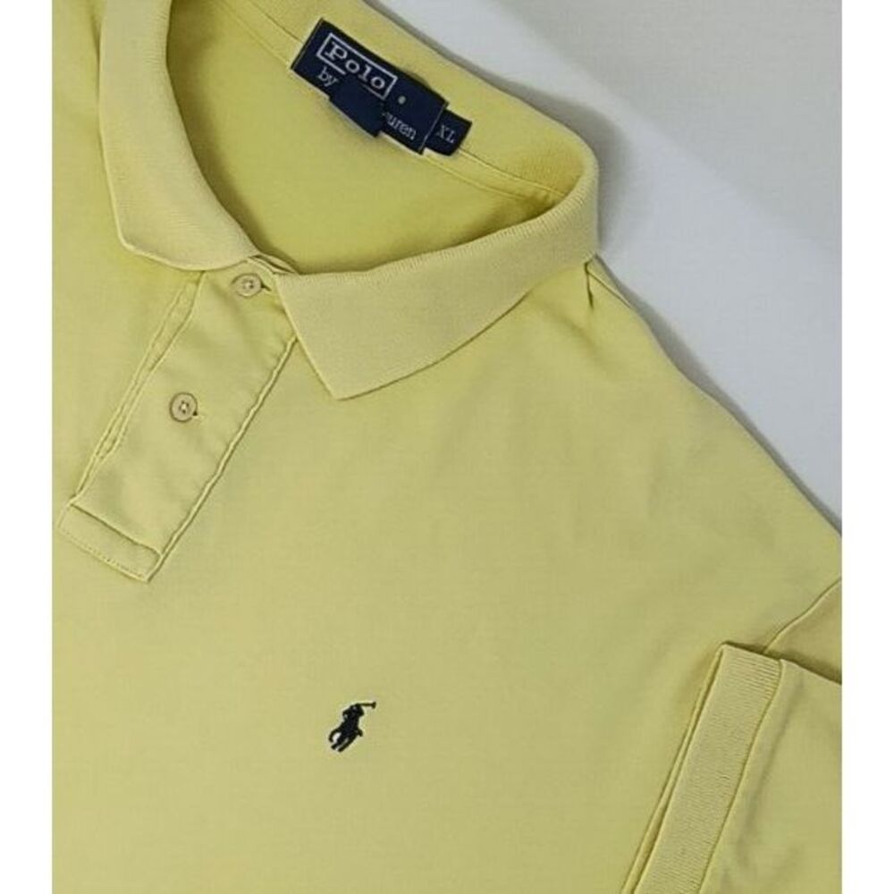 Polo‎ Ralph Lauren Short Sleeve Polo Shirt Men's Size XL Yellow EUC
